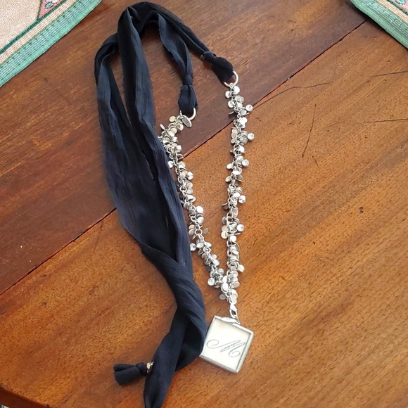 Jewel Kade Rhinestone Intial M Necklace - Picture 4 of 8